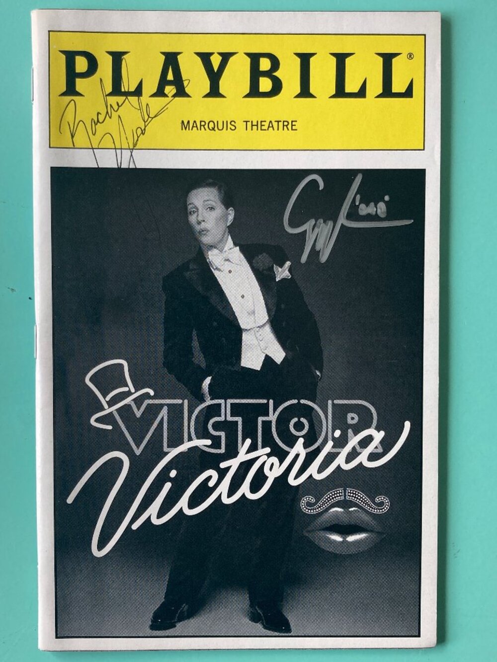 Rachel York Gregory Jbara (Only) Signed Playbill Victor / Victoria Julie Andrews